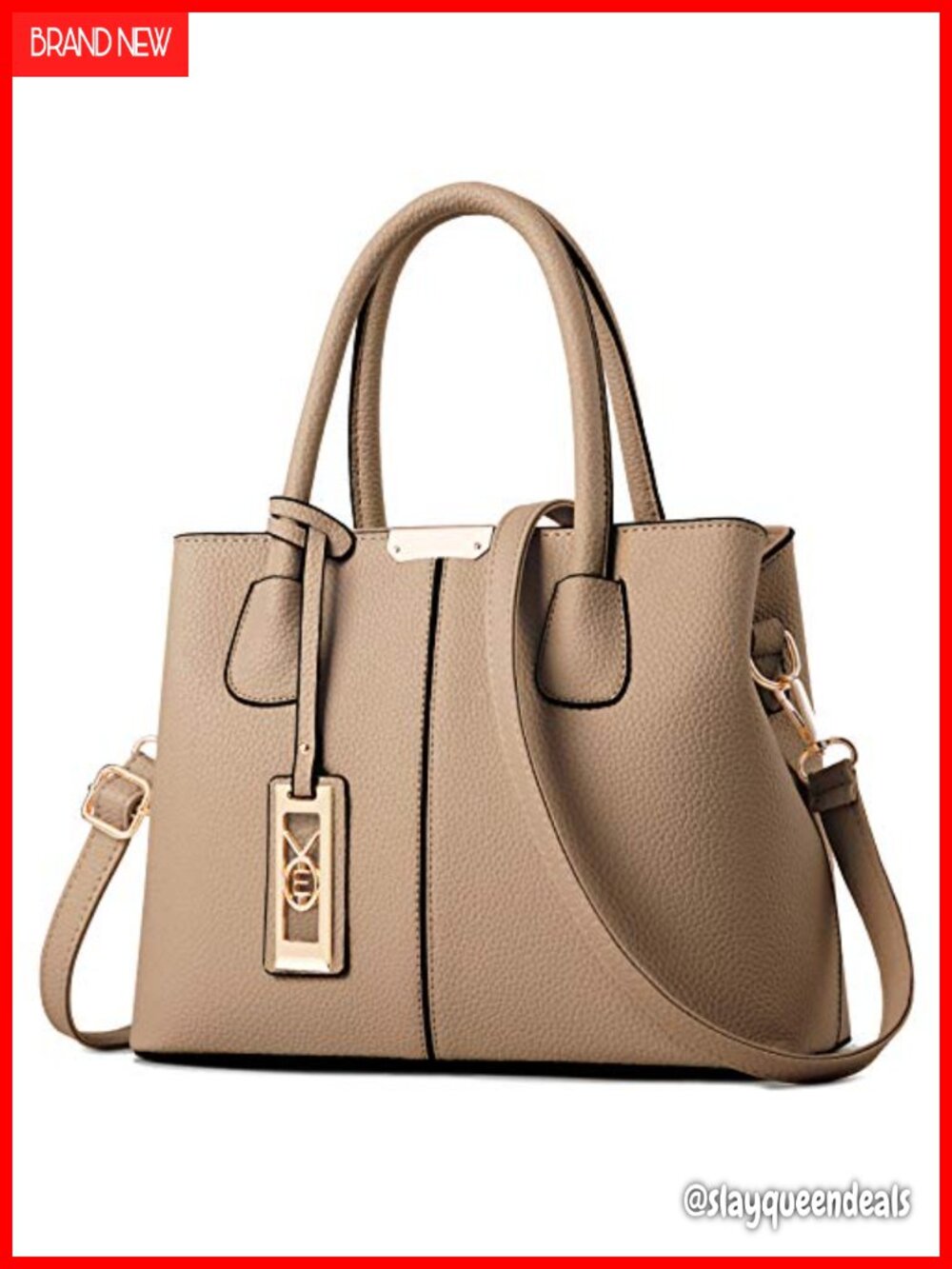 Women's PU Leather Satchel Handbag Tote Shoulder Crossbody Messenger Bag